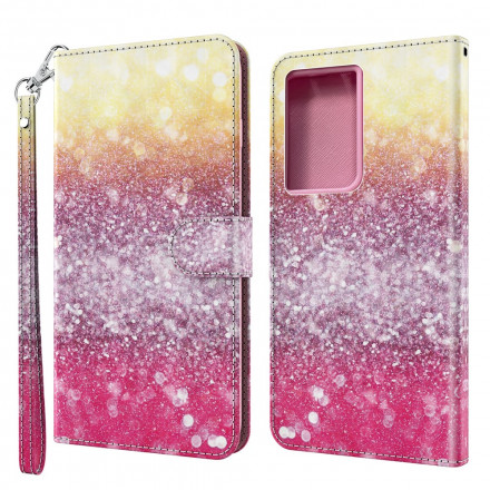 Samsung Galaxy S21 Ultra 5G Magenta Glitter Case