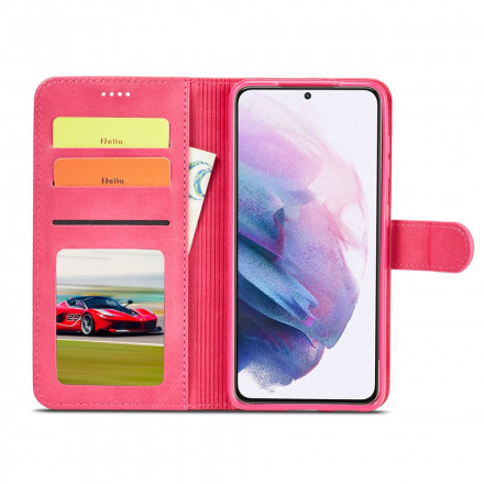 Cover Samsung Galaxy S21 5G LC.IMEEKE Effet Cuir