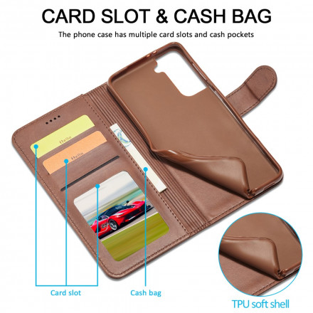 Cover Samsung Galaxy S21 5G LC.IMEEKE Effet Cuir