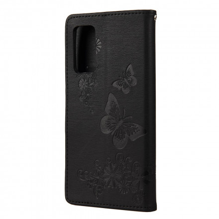 Case Samsung Galaxy A72 5G Splendid Butterflies with Strap