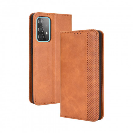 Flip Cover Samsung Galaxy A72 5G Leather Effect Vintage Styled