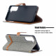 Samsung Galaxy S21 Plus 5G Case Fabric and Leather effect with strap