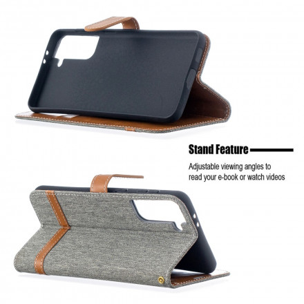 Samsung Galaxy S21 Plus 5G Case Fabric and Leather effect with strap