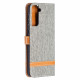 Samsung Galaxy S21 Plus 5G Case Fabric and Leather effect with strap