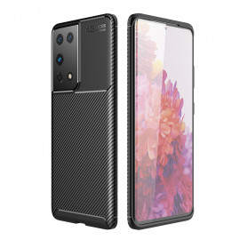 Case Samsung Galaxy S21 Ultra 5G Flexible Texture Carbon Fiber