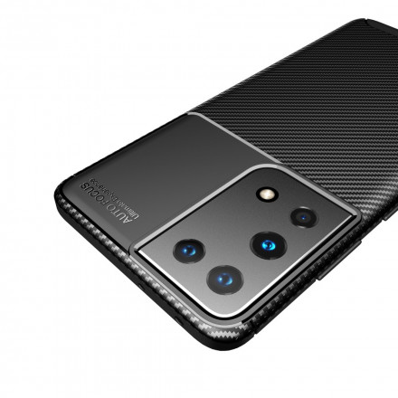 Case Samsung Galaxy S21 Ultra 5G Flexible Texture Carbon Fiber
