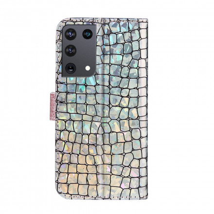 Cover Samsung Galaxy S21 Ultra 5G Croco Diamants