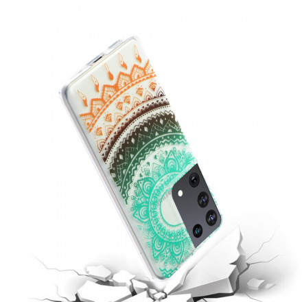 Samsung Galaxy S21 Ultra 5G Transparent Mandala Flower Case