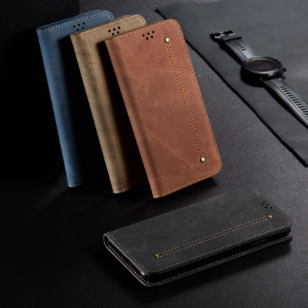 Flip Cover Xiaomi Redmi Note 9 5G / Redmi Note 9T 5G Jeans Fabric