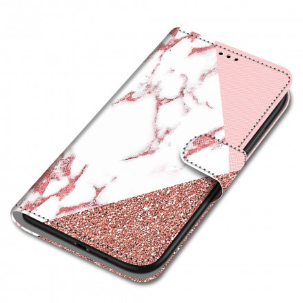 Samsung Galaxy S21 Ultra 5G Triangle Marble Glitter Case