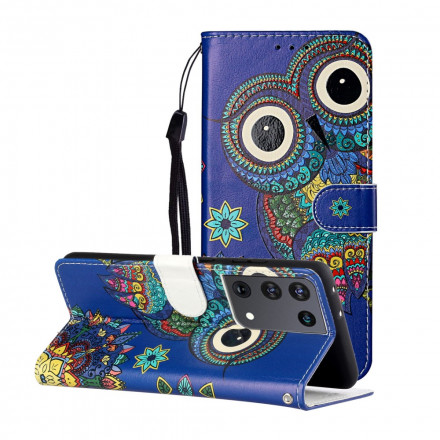 Samsung Galaxy S21 Ultra 5G Owl Case in Mandala