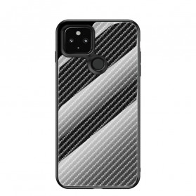 Google Pixel 4a 5G Carbon Fiber Tempered Glass Case