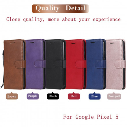 Google Pixel 5 Leather effect case with strap