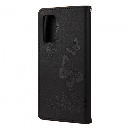 Case Samsung Galaxy A52 5G Splendid Butterflies with Strap