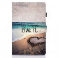 Cover Samsung Galaxy Tab A7 (2020) Life is Short Plage