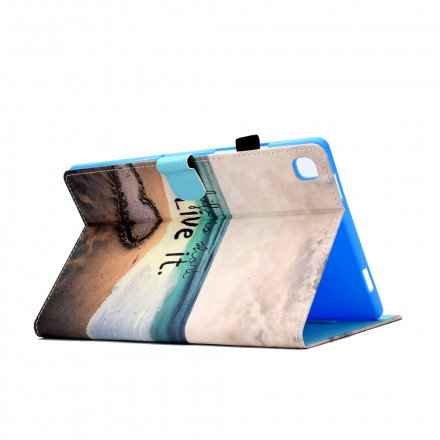 Cover Samsung Galaxy Tab A7 (2020) Life is Short Plage