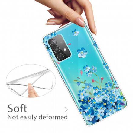 Samsung Galaxy A52 5G Blue Flowers Case