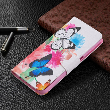 Samsung Galaxy A32 5G Case Painted Butterflies and Flowers