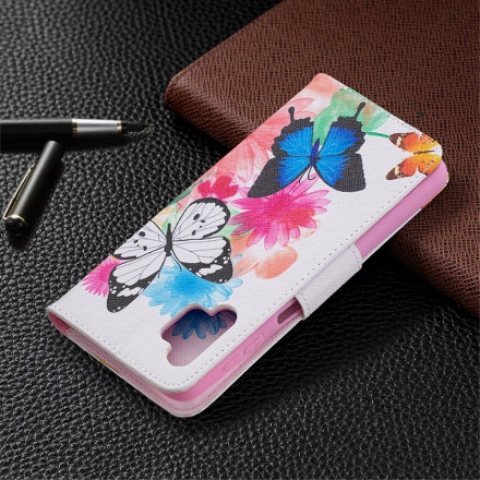Samsung Galaxy A32 5G Case Painted Butterflies and Flowers