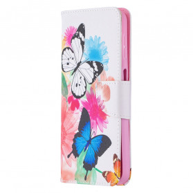 Samsung Galaxy A32 5G Case Painted Butterflies and Flowers