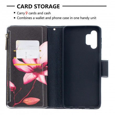 Case Samsung Galaxy A32 5G Zipped Pocket Flower