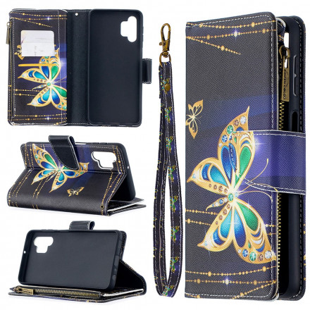 Case Samsung Galaxy A32 5G Zipped Pocket Butterflies Art