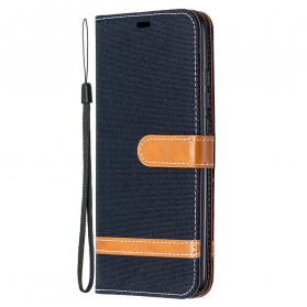 Xiaomi Redmi 9A Fabric and Leather effect case with strap