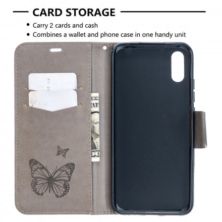 Xiaomi Redmi 9A Butterfly Printed Lanyard Case