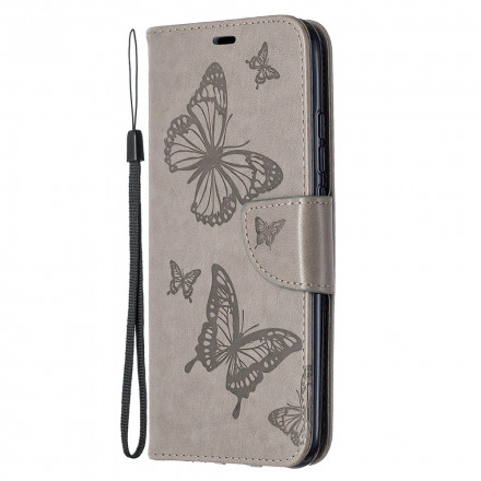 Xiaomi Redmi 9A Butterfly Printed Lanyard Case