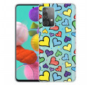 Case Samsung Galaxy A32 5G Multicolor Hearts