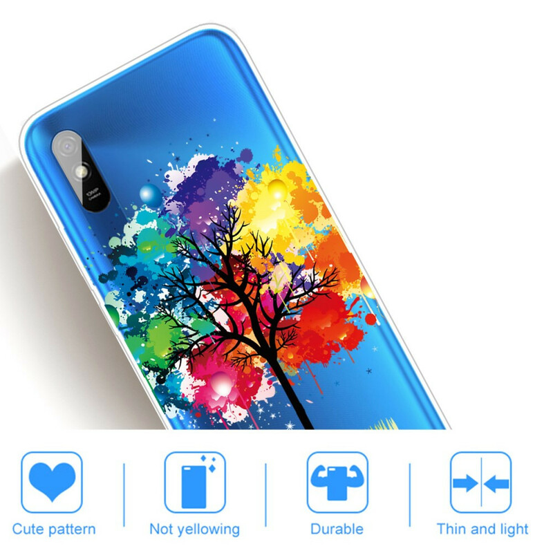 Xiaomi Redmi 9A Transparent Watercolor Tree Case