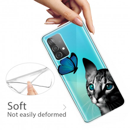 Case Samsung Galaxy A32 5G Cat and Butterfly