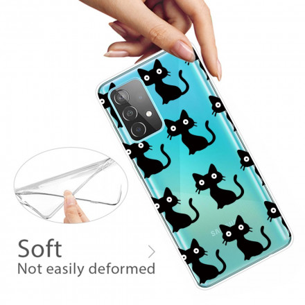 Cover Samsung Galaxy A52 5G Multiple Black Cats