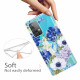 Samsung Galaxy A52 5G Transparent Watercolor Blue Flowers Case