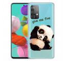 Case Samsung Galaxy A52 5G Transparent Panda Give Me Five