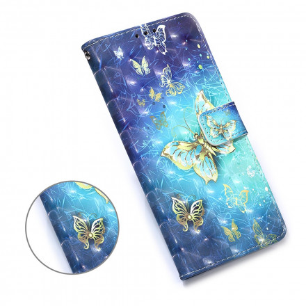 Samsung Galaxy A32 5G Gold Butterfly Strap Case