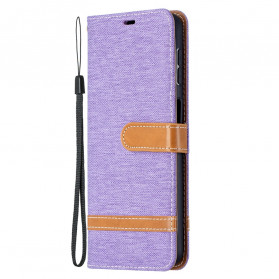 Case Samsung Galaxy A32 5G Fabric and Leather effect with strap