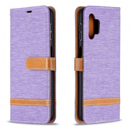 Case Samsung Galaxy A32 5G Fabric and Leather effect with strap