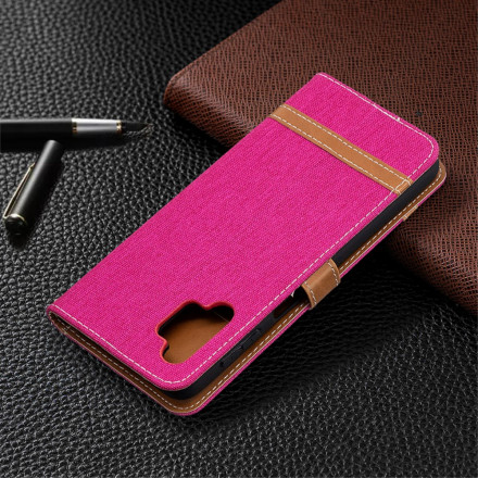 Case Samsung Galaxy A32 5G Fabric and Leather effect with strap