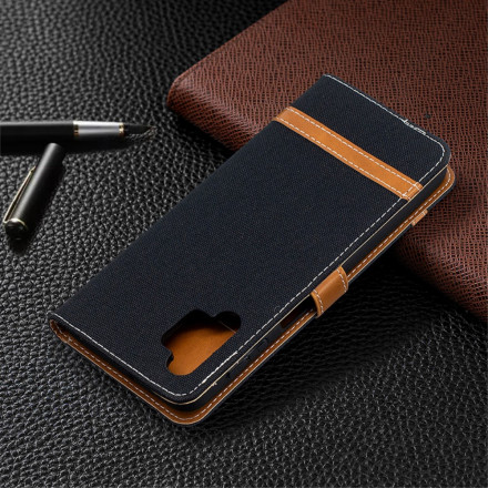Case Samsung Galaxy A32 5G Fabric and Leather effect with strap