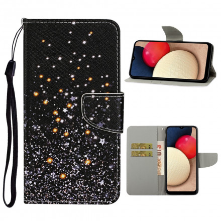 Samsung Galaxy A52 5G Star and Glitter Case with Strap