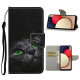 Case Samsung Galaxy A52 5G Green Eyes Cat with Strap