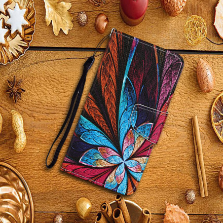 Samsung Galaxy A52 5G Case Colored Leaves with Strap