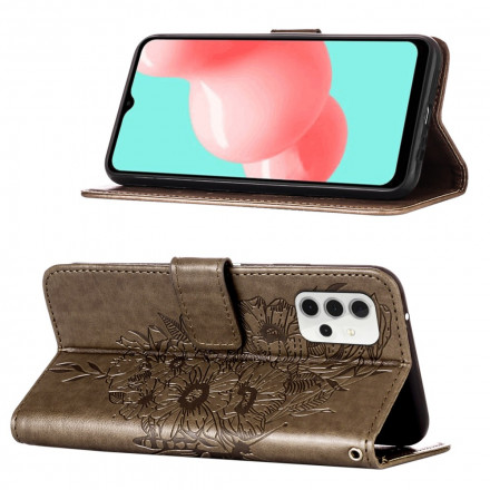 Samsung Galaxy A32 5G Butterfly Design Case with Strap