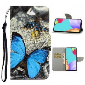 Case Samsung Galaxy A52 5G Variations Butterflies with Strap