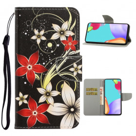 Case Samsung Galaxy A52 5G Colorful Flowers with Strap