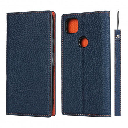 Flip Cover Google Pixel 4a Genuine Leather Lychee Strap Flip Cover Google Pixel 4a Genuine Leather Lychee Strap