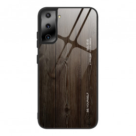 Samsung Galaxy S21 Plus 5G Tempered Glass Case Wood Design