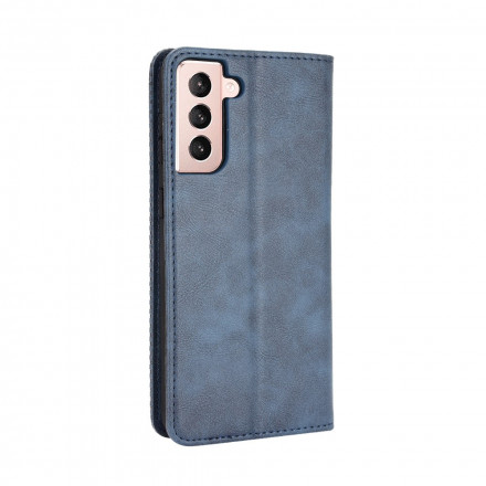 Flip Cover Samsung Galaxy S21 Plus 5G Leather Effect Vintage Styled