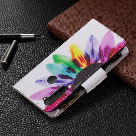 Xiaomi Redmi Note 8T Case Zipped Pocket Flower